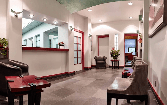 A professionally cleaned office space in Kansas City, showcasing the results of our commercial cleaning service.